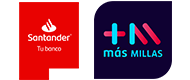 Logo Más Millas y Banco Santander