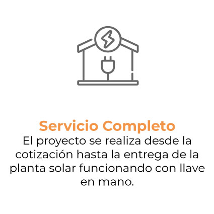 Servicio completo desde cotización hasta entrega de planta solar